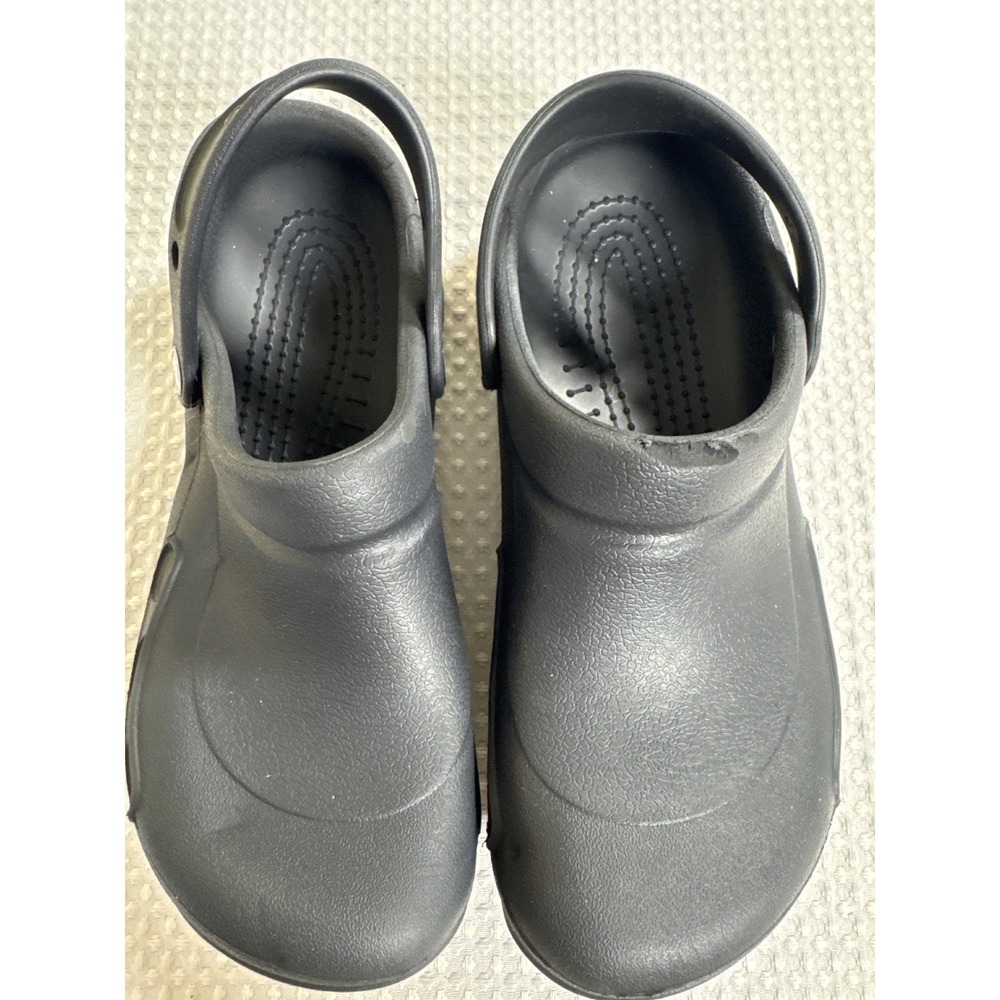 Crocs Clogs Unisex M9 W11 Bistro Black Slip Resistant Work EUC